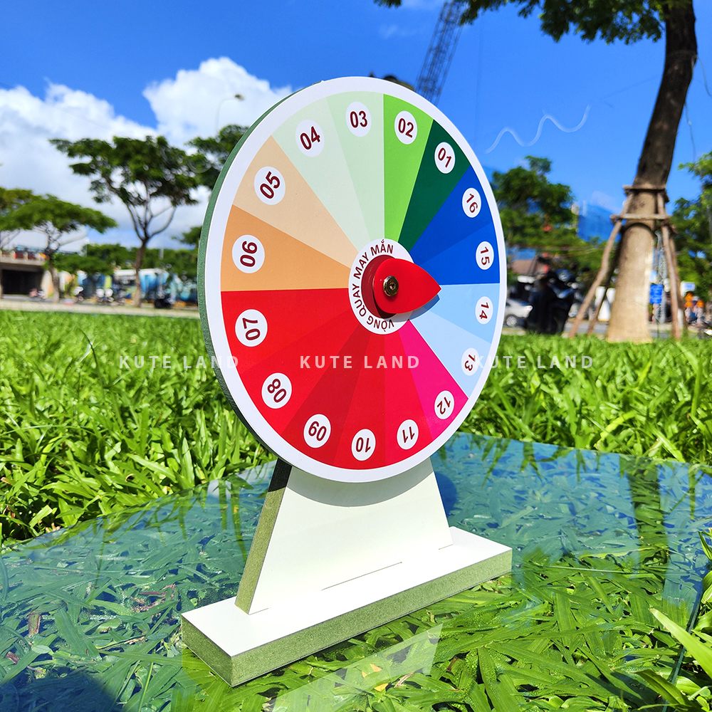 Vòng quay may mắn 25 cm 16 ô trúng thưởng làm sự kiện trò chơi giáo cụ dạy học lucky wheel size lớn 