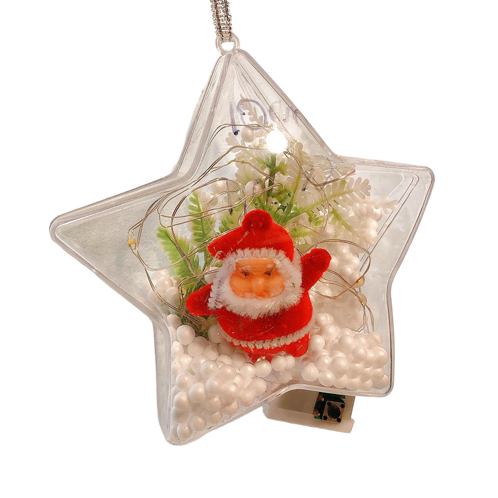 Christmas Hanging Decorations Party Ornaments Battery Powered Transparent