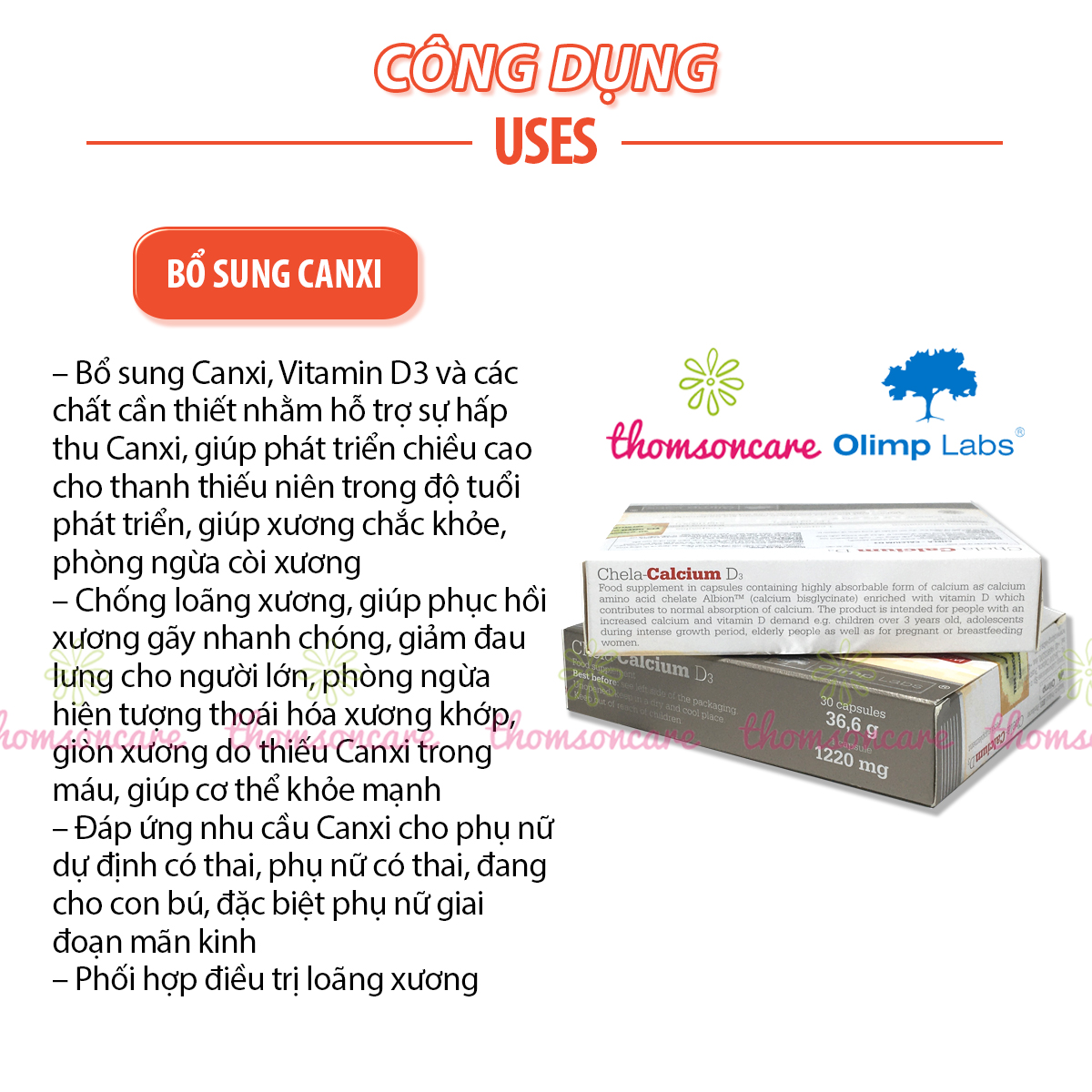 Bổ sung Canxi cho bà bầu Chela Calcium D3 - Calci hữu cơ, dễ hấp thu, không gây táo bón - Nhập khẩu chính hãng