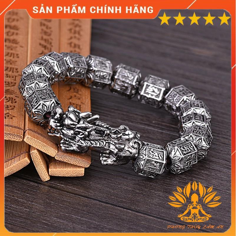 VÒNG TAY TỲ HƯU TITAN CHẠM KHẮC CHỮ PHẬT TÌNH DUYÊN MAY MẮN TÀI LỘC TẶNG KÈM HỘP GẤM CAO CẤP TÌ HƯU