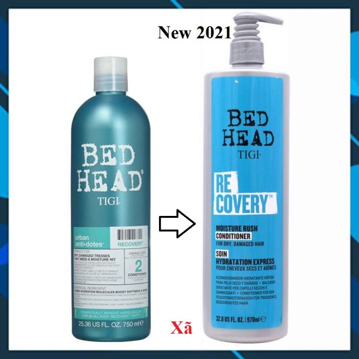 Dầu xả Bed Head Tigi xanh dương số 2  dành cho tóc khô, xơ, rối