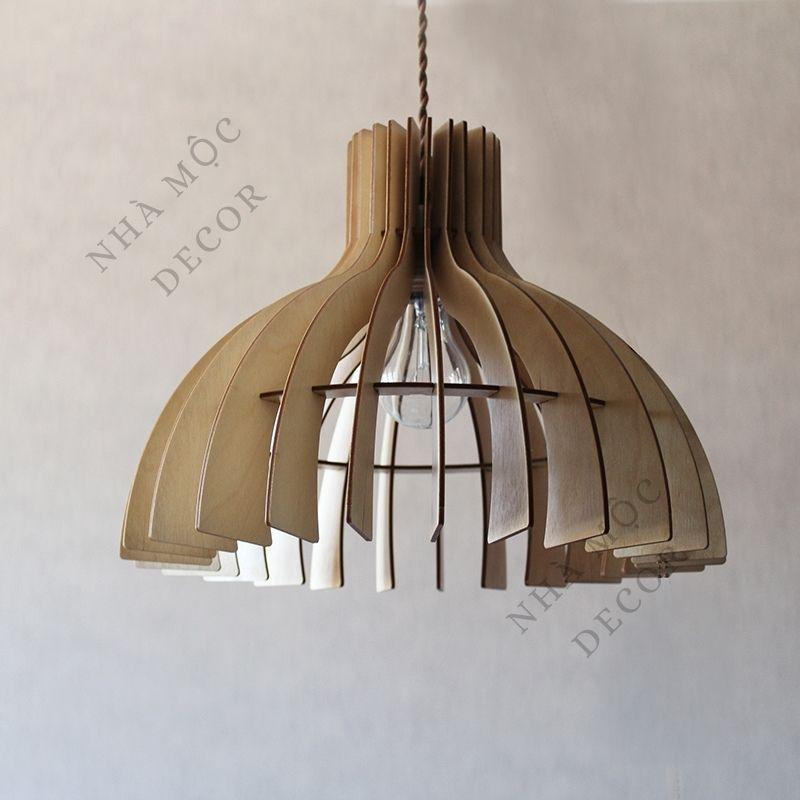 Đèn gỗ thả trần trang trí mẫu TT15