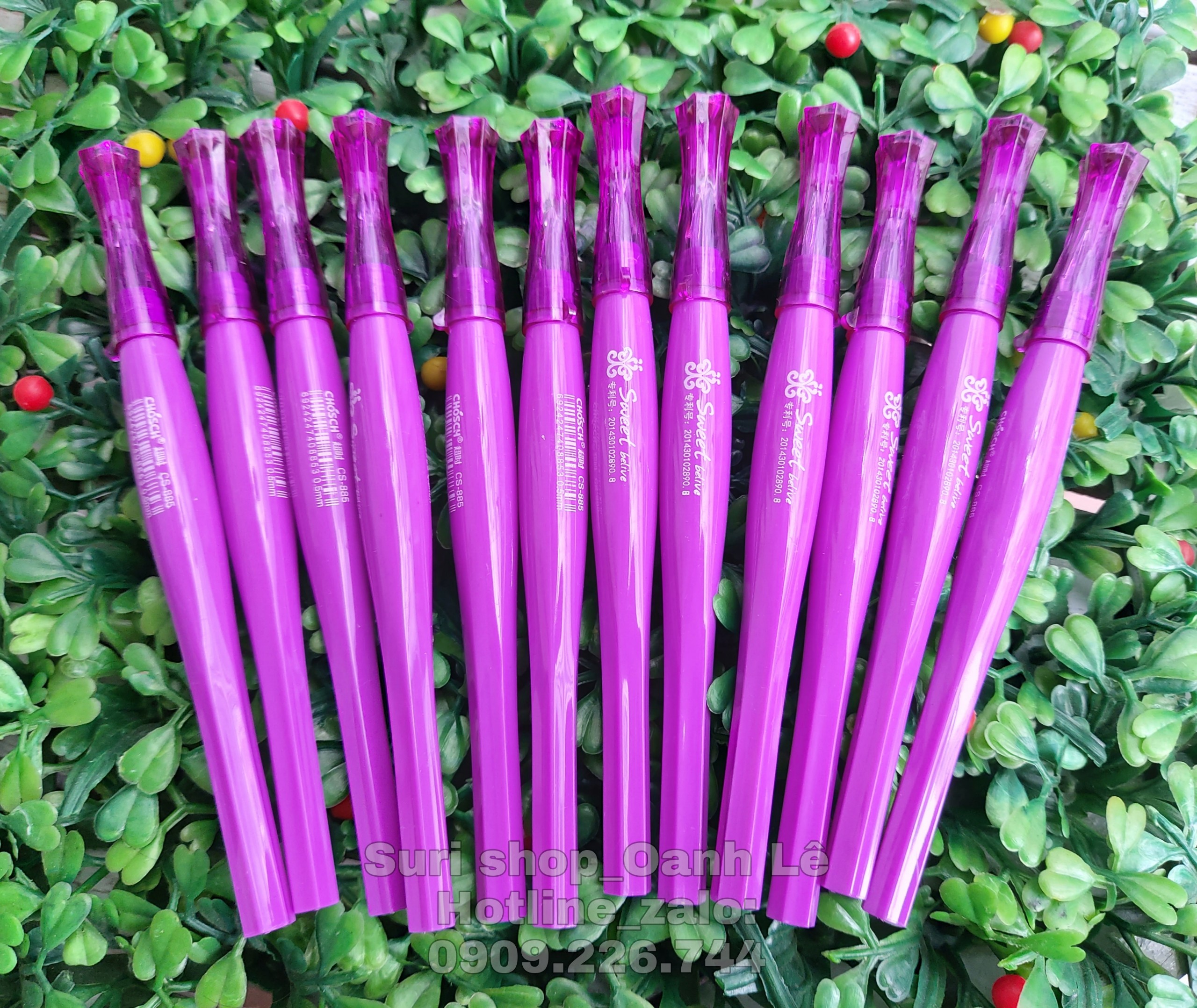 Hộp 12 cây bút gel mực tím Chosch CS-885