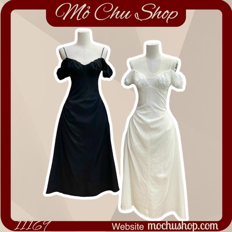 ĐẦM MAXI TRỄ VAI XẾP EO 80720878 [MỎ CHU SHOP