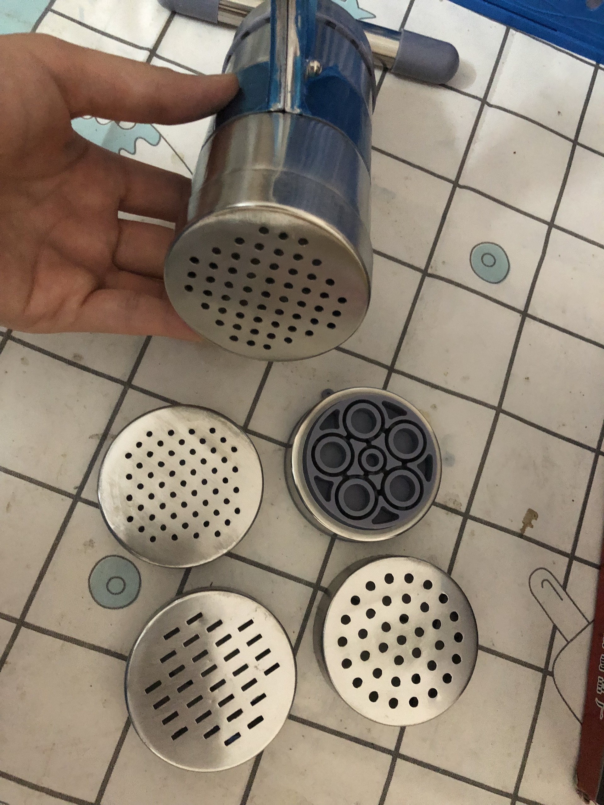 Máy Làm Bún Tươi, Dụng Cụ Làm Mì Sợi Gia Đình 5 Lưỡi Cắt, An Toàn, Bền Đẹp, INox Cao Cấp