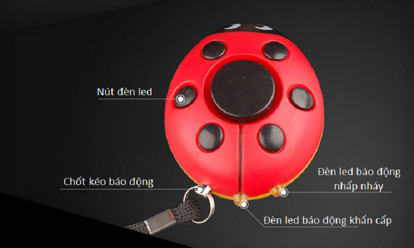 Móc chìa khóa thông minh tích hợp còi hú báo động âm thanh lớn