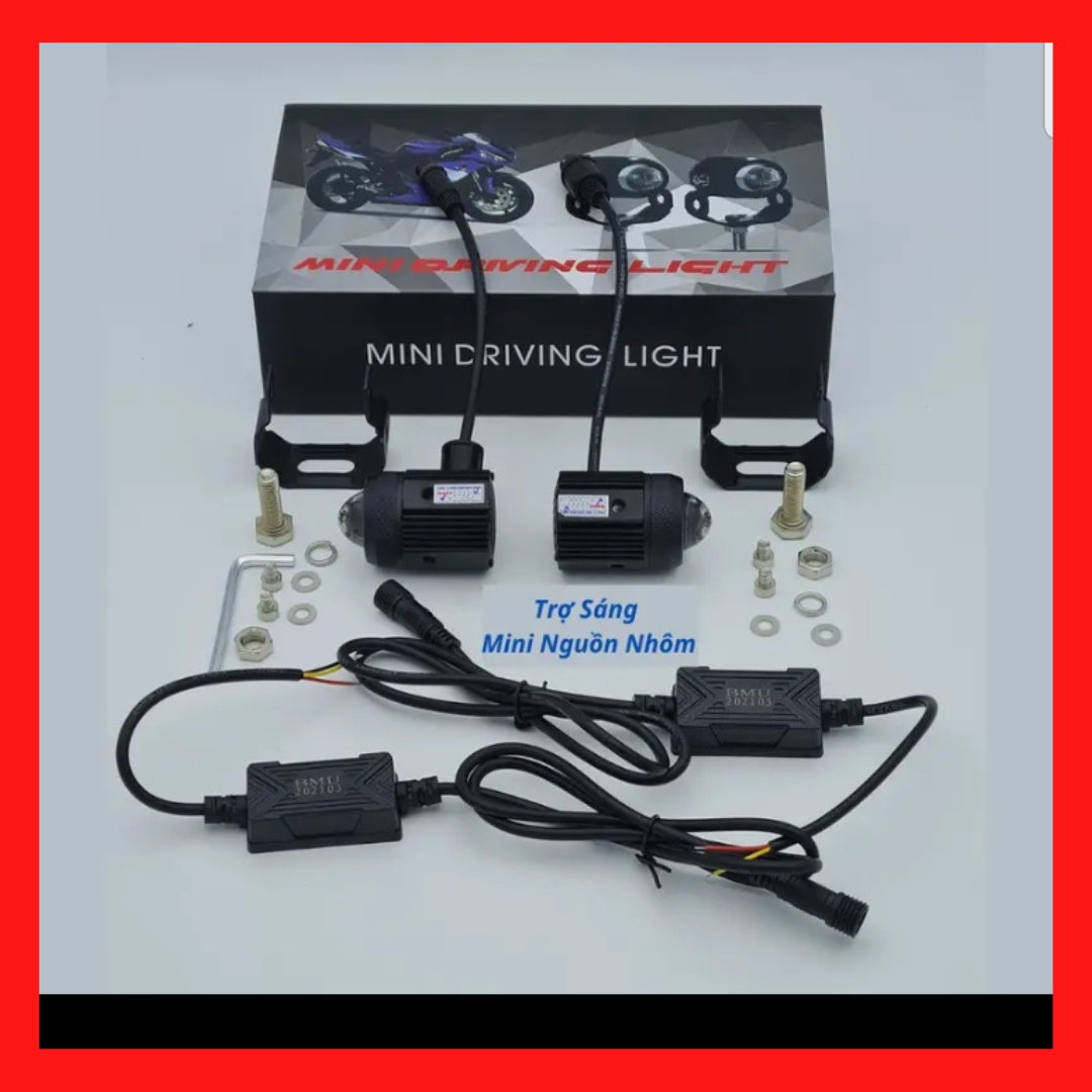 Đèn trợ sáng bi cầu mini 2 chế độ, loại 1 nguồn - vỏ nhôm