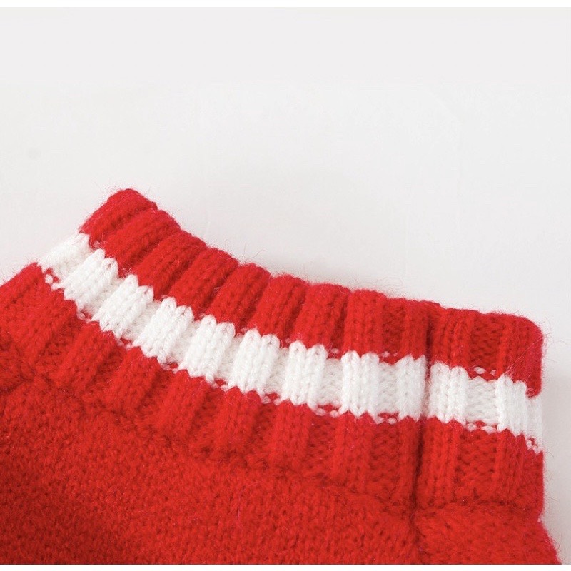 Size S - ÁO NOEL HÌNH SỪNG HƯƠU CHO CHÓ MÈO - LEN ẤM CAO CẤP ĐÁNG YÊU