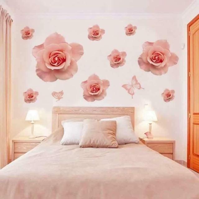 Decal dán tường Bông hồng