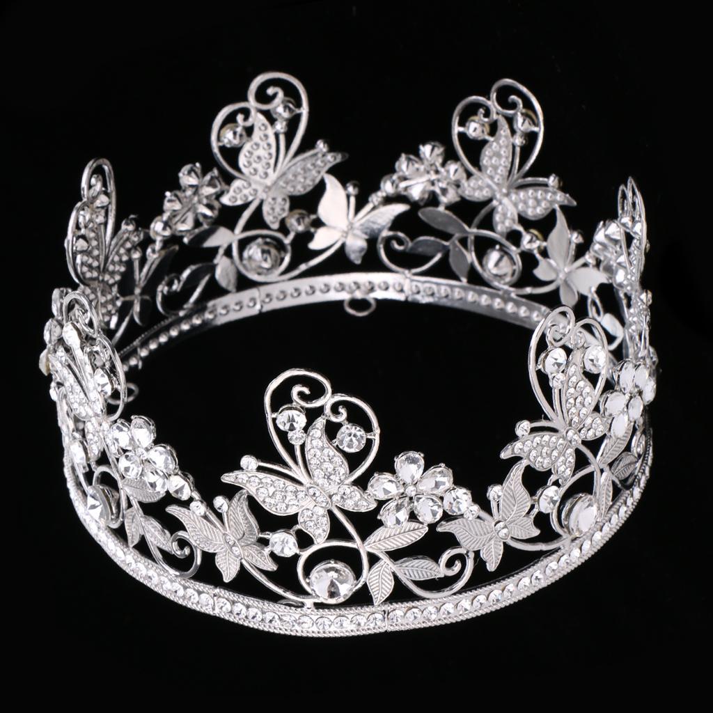Wedding Princess Crystal Crown Tiara Bridal Rhinestone Hair Accessories White