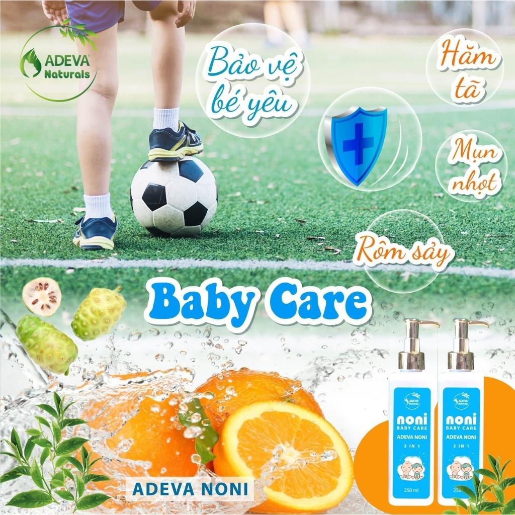 Sữa Tắm Gội Thảo Dược Cho Bé ADEVA NONI BABY CARE Ngăn Ngừa Mụn Nhọt, Rôm Sảy Chiết Xuất Thiên Nhiên An Toàn, Lành Tính