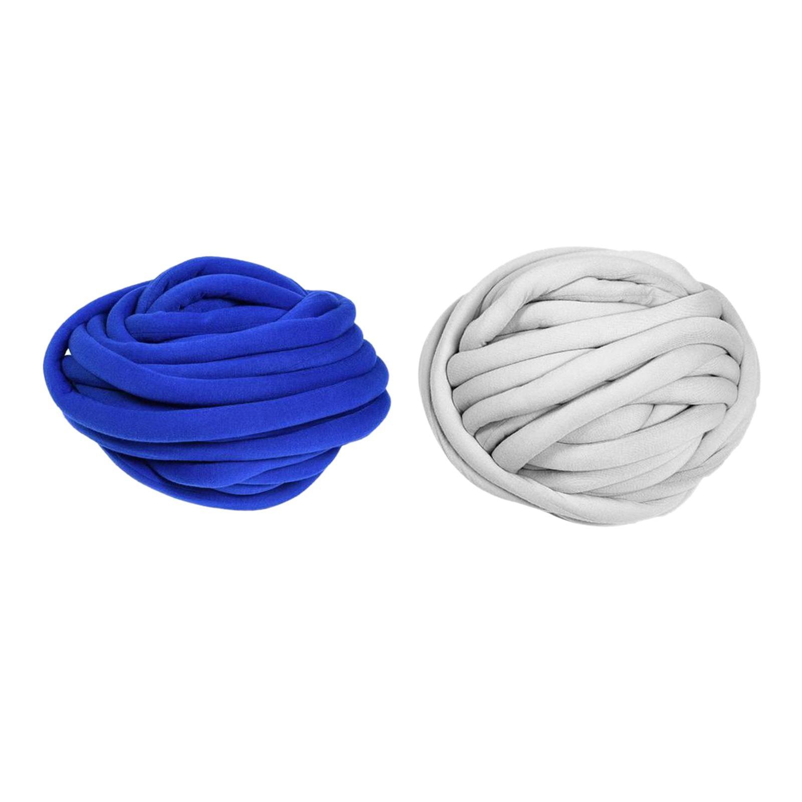 2x Knitting Yarns Handmade Blanket Pillow DIY Craft