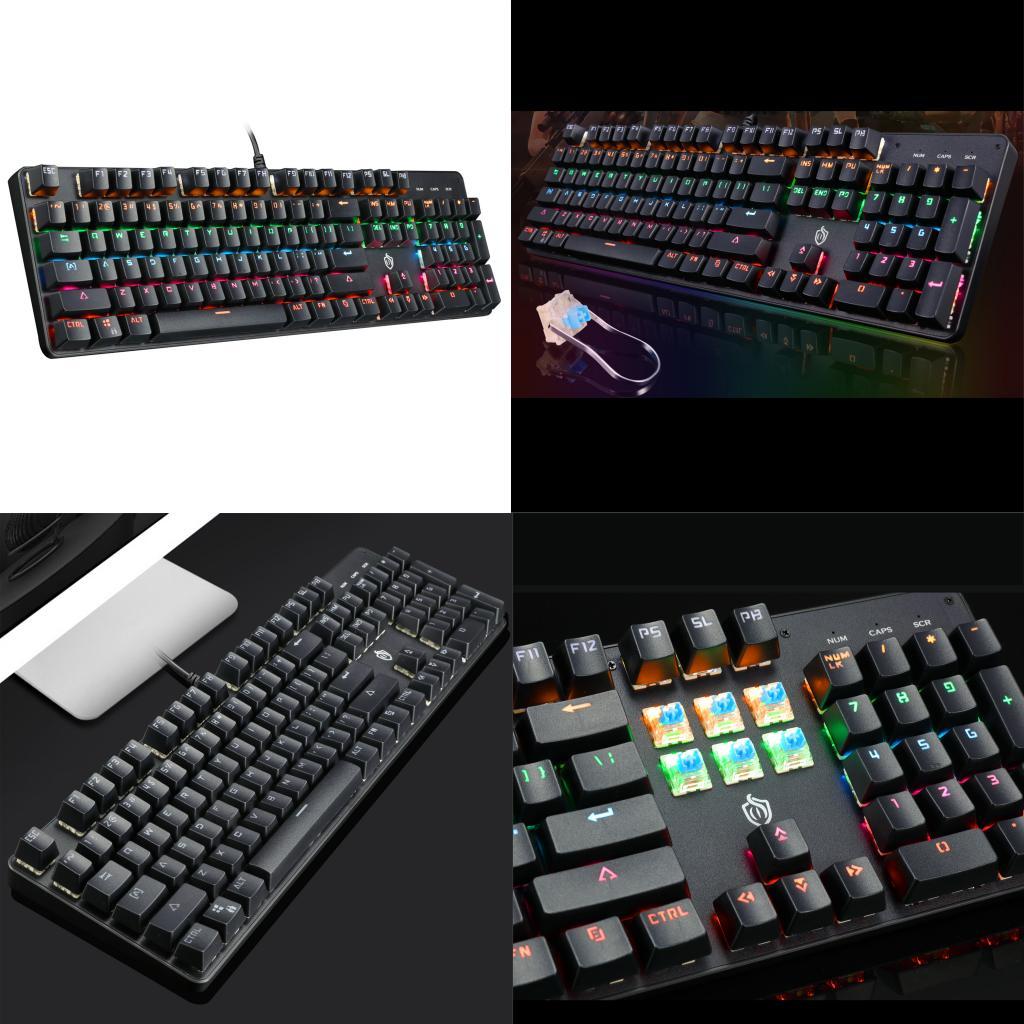USB Wired LED Backlit Ergonomic Gamer Keyboard For PC Laptop
