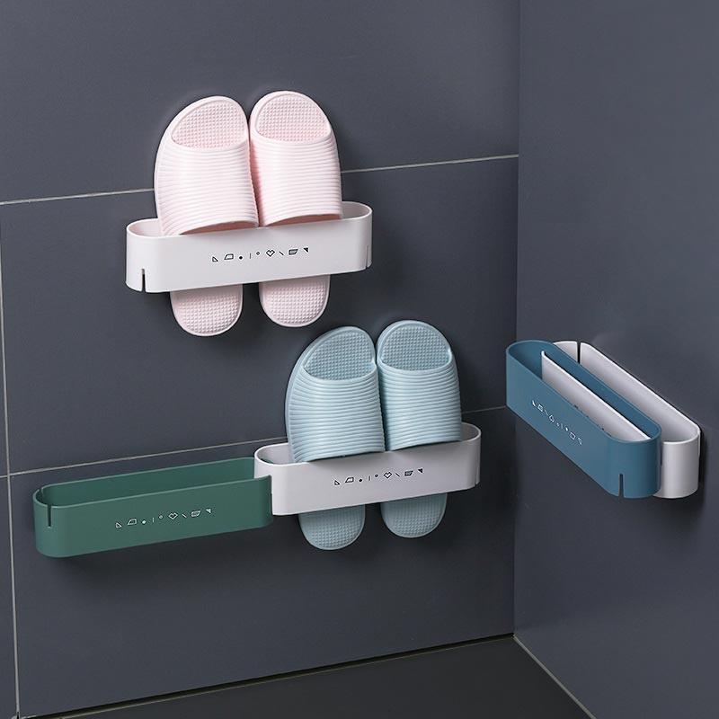 Creative Shoe Rack Pure Color Living Room Bathroom Hanging Rack Wall Suction Shoe Can Be Combined Shoe Rack