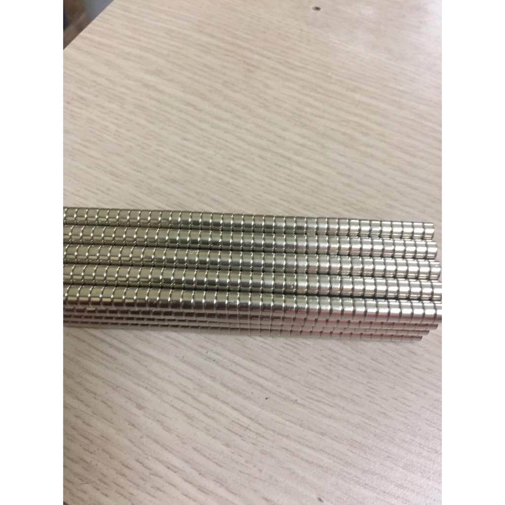 50 VIÊN Nam châm viên trắng đất hiếm 6x3mm