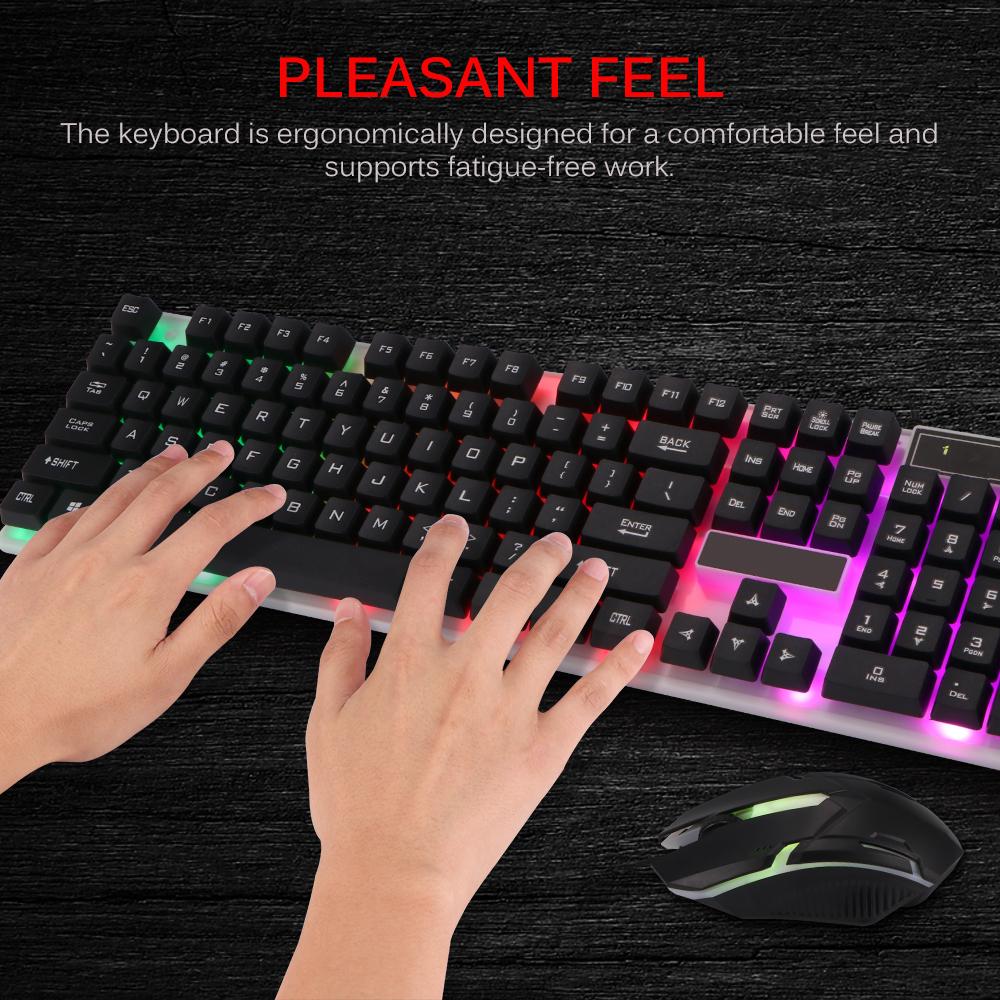 Combo Máy Tính Game Thủ Đèn Led Bàn Phím Và Chuột Có Dây 2.4G Bàn Phím Game Thủ, Bàn Phím Chiếu Sáng Bàn Phím Bộ Cho laptop