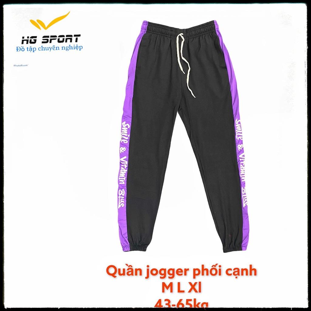 Quần tập Yoga, Đồ tập Gym Thể thao nữ ,quần joggger phối màu , từ 43-65kg QDJ501