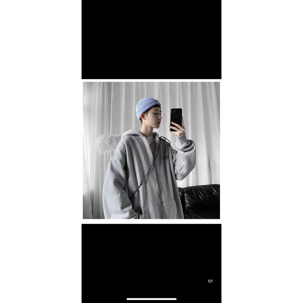 Áo nỉ dây kéo form to y hình