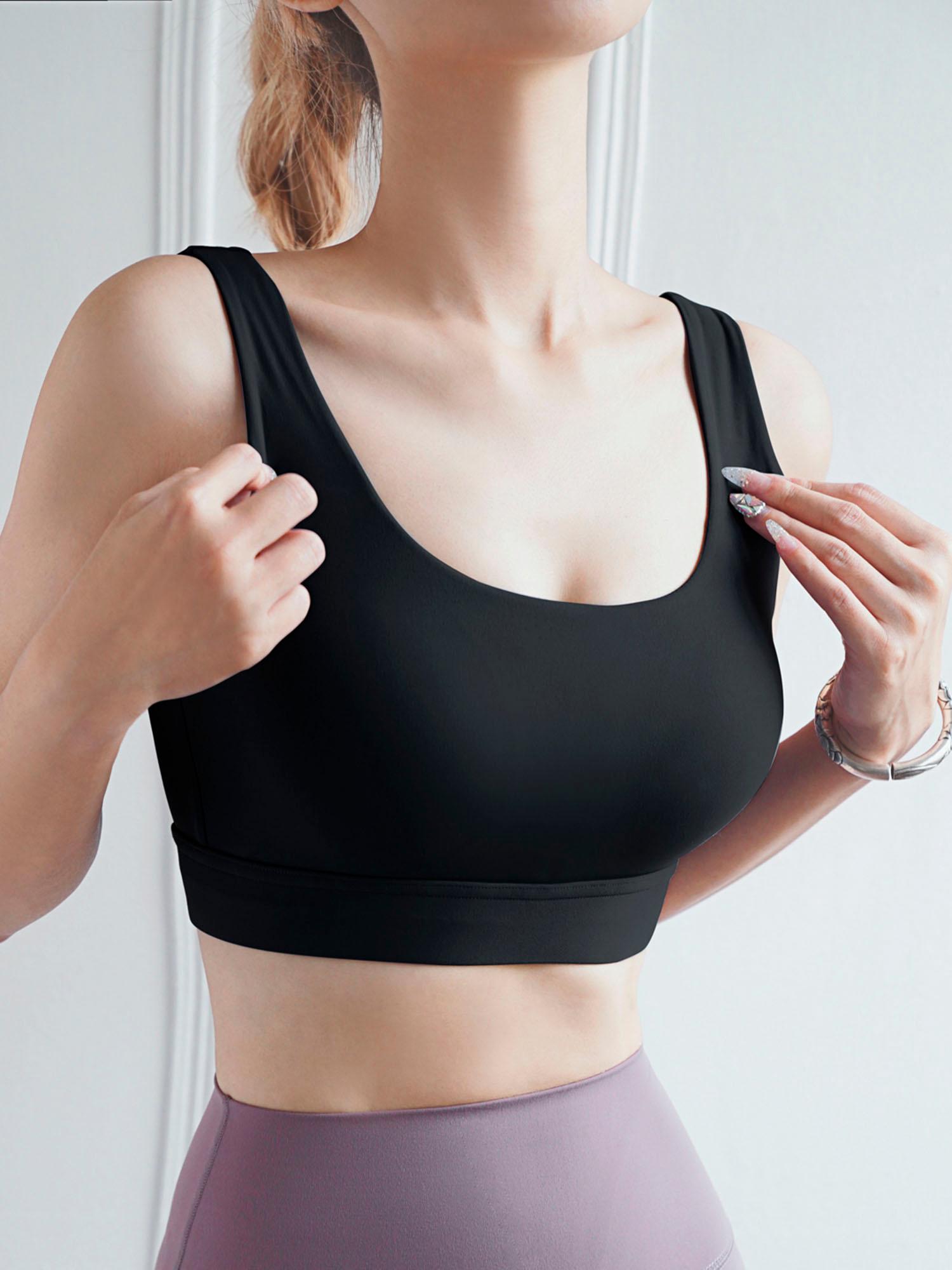 Áo ngực thể thao nữ cổ chữ U tập luyện thể thao chạy bộ yoga