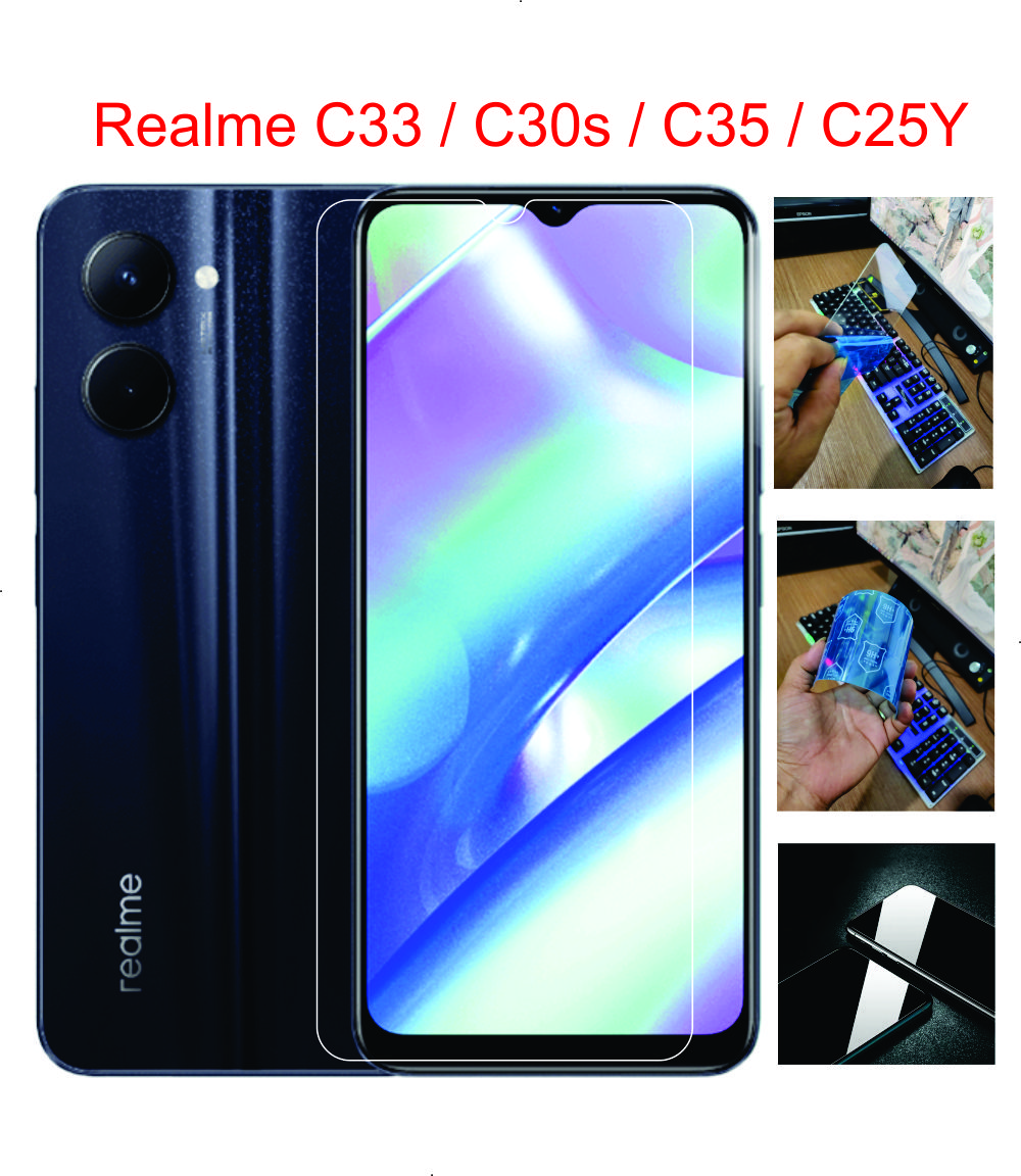 Cường lực dẻo dành cho Realme C33 / C30s / C35 / C25Y Bảo vệ màng hình chống va đập, trầy xước toàn diện