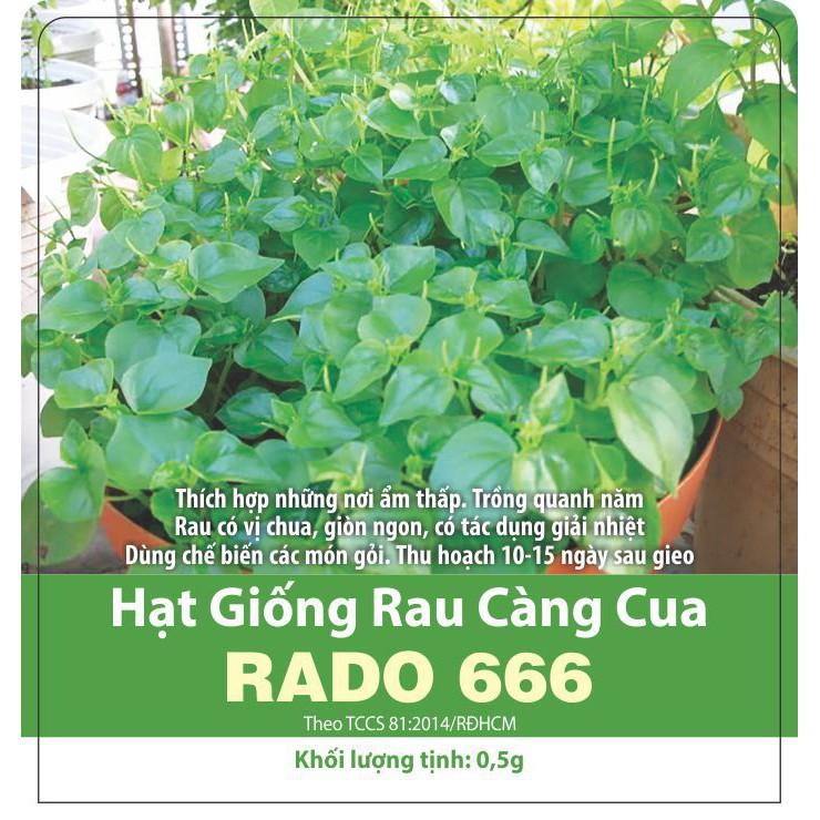 Hạt Giống Rau Càng Cua Xanh Giòn, Dễ Trồng