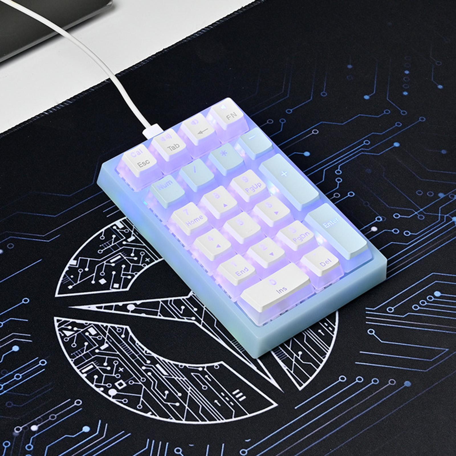 Mechanical Numeric Keypad Plug and Play Number Pad for Office Travel Notebook Desktop