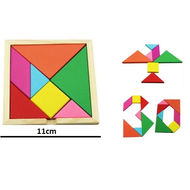 Đồ Chơi Ghép Trí Uẩn Tangram Size Vừa 15X15 Cm Cho Bé