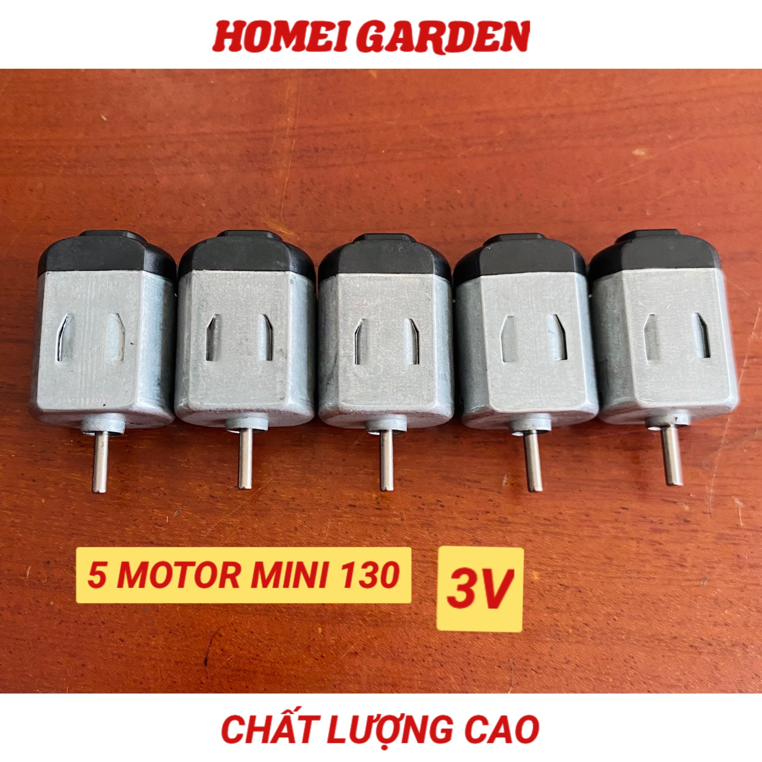 5 cái motor mini chạy pin điện áp 3v mẫu 130, hàng mới 100%