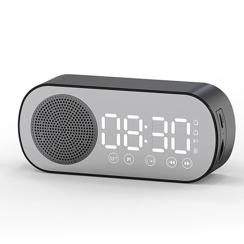Đồng hồ loa Bluetooth không dây mới Hỗ trợ báo thức kép Thẻ TF Đài FM Soundbar Hộp nhạc HIFI Soundbar Màu sắc: Hồng