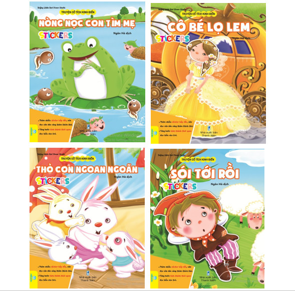 Sách - Combo 8 Cuốn Truyện Cổ Tích Kinh Điển Stickers - Ndbooks