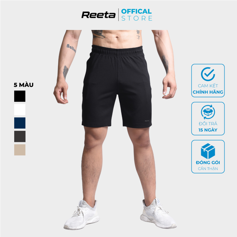 Quần Short thể thao nam REETA phiên bản cao cấp, kiểu dáng thể thao có thêm túi khóa tiện lợi - A1875