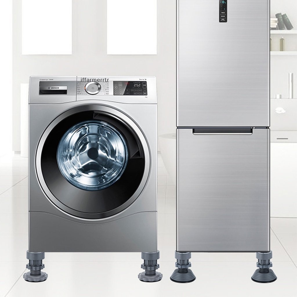 Hình ảnh Bộ 4 chân chống rung cho máy giặt, tủ lạnh - tăng giảm chiều, đế cao su chống rung, chống trượt tối ưu hàng chính hãng