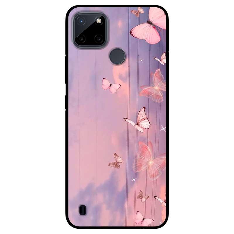 Ốp lưng dành cho Realme C21Y - Realme C25Y mẫu Dây Bướm Hồng