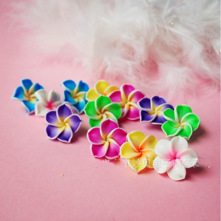 Chuyên Charm * Charm hoa sứ Frangipany size nhỏ 1.6cm cho các bạn trang trí ốp điện thoại, dây buộc tóc, huy hiệu,...