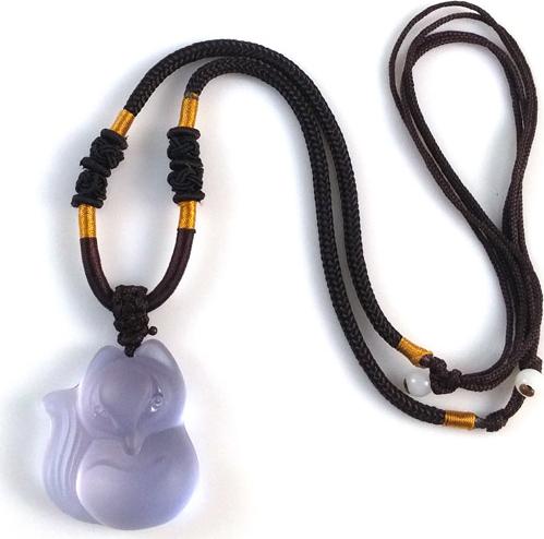 Dây chuyền hồ ly thạch anh tím ấn độ MS711
