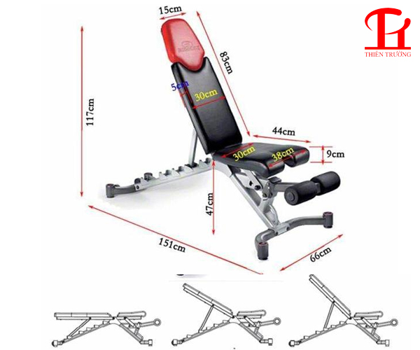 Ghế tập tạ Bowflex bọc da PU cao cấp nhập khẩu + Bảo hành 1 năm