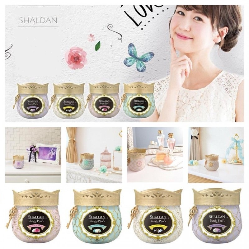 Hộp sáp thơm Shaldan 90g, giúp khử mùi và đem lại hương thơm tinh tế, quyến rũ trên xe hơi - nội địa Nhật Bản