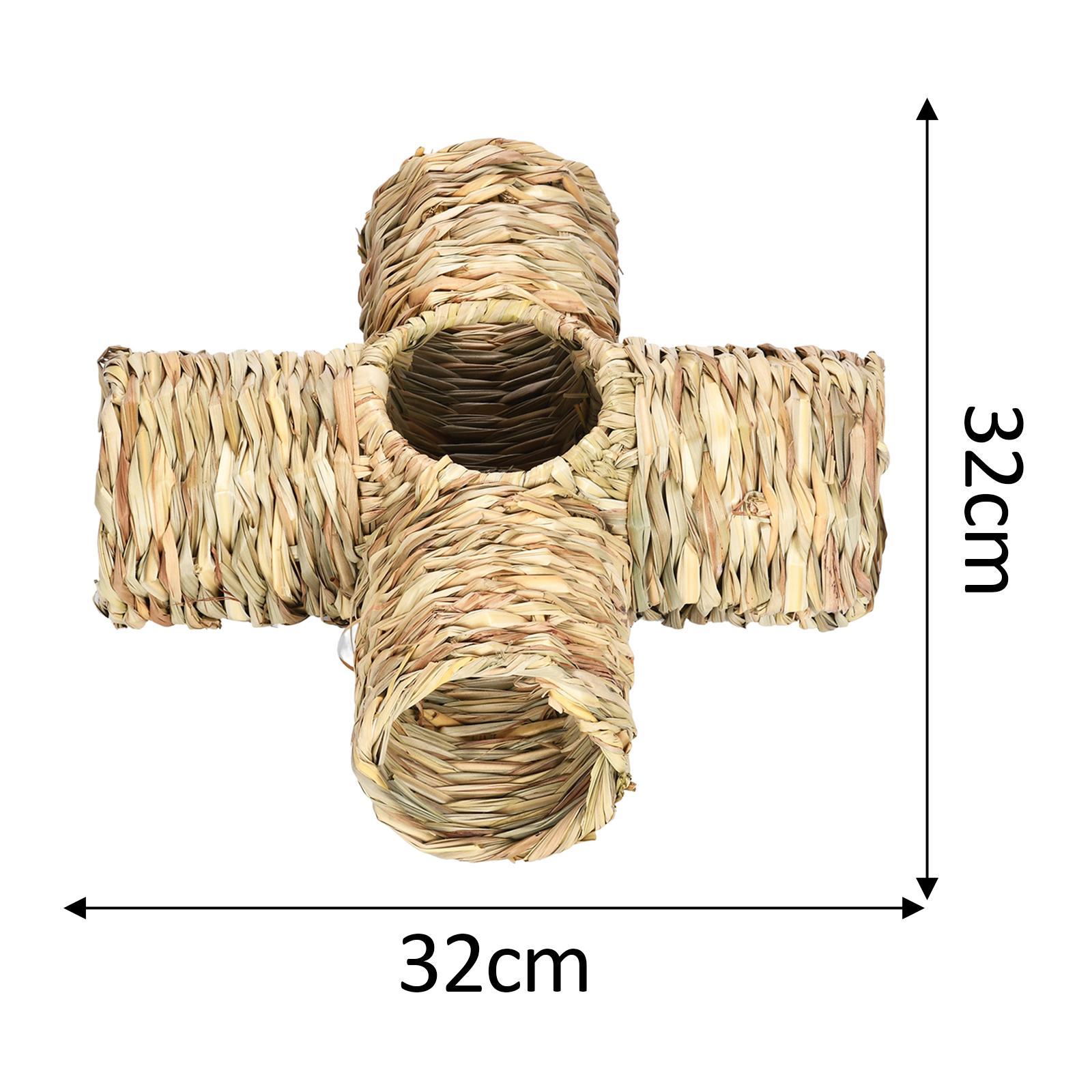 Hamster Grass Tunnel Hideaway Nest Bunny Toy Lightweight Interactive Toy Rabbit Tunnel Tube for Mice Chinchilla Gerbils Squirrel