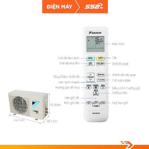 [Giao Toàn Quốc- Miễn Phí Lắp Đặt HCM] Máy Lạnh Daikin Inverter 1 HP FTKA25VMVMV - Hàng Chính Hãng