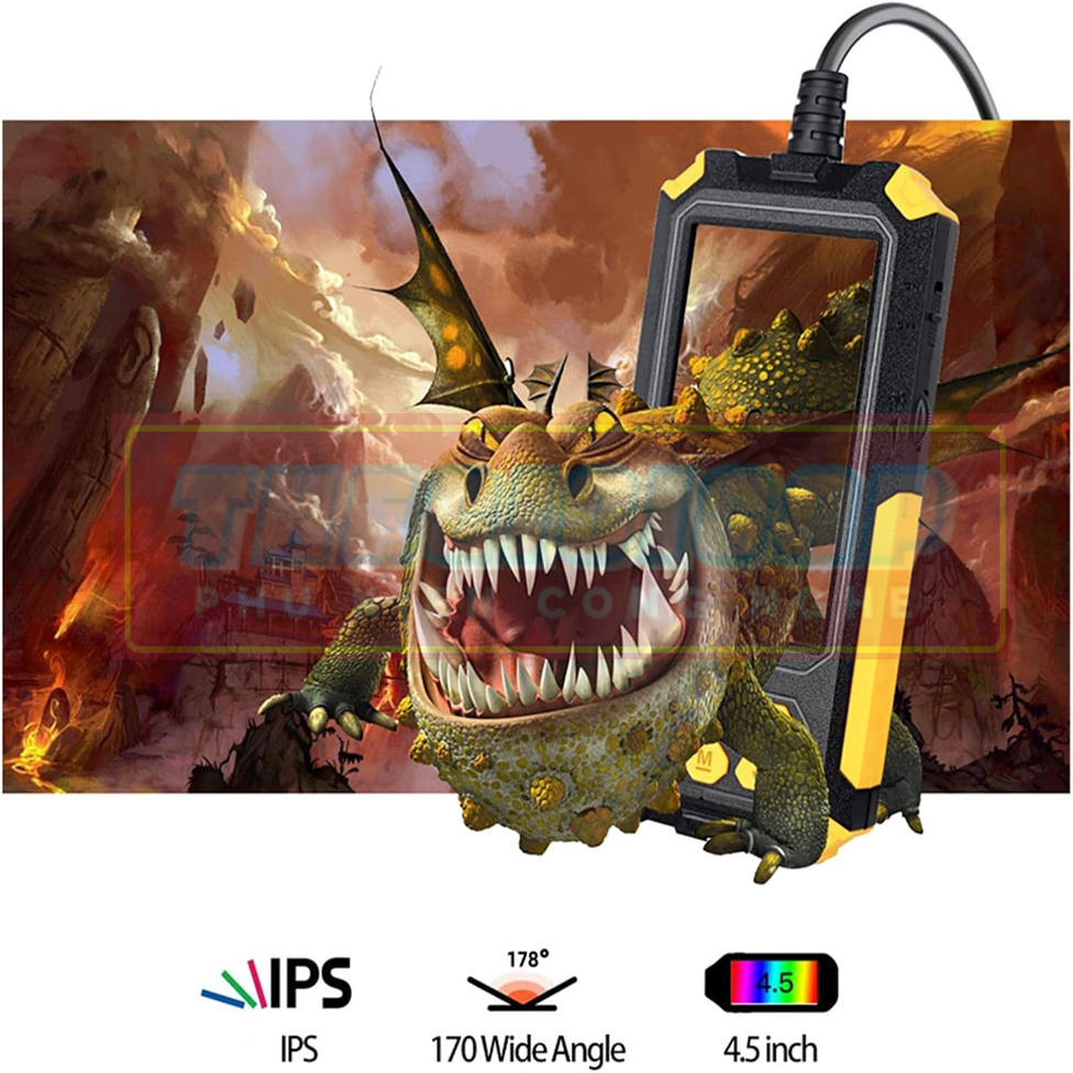ROGTZ Camera Nội Soi Công Nghiệp 1080P Full HD 4.5 inch LCD Cho Ống Dẫn Dây Cứng P50 - Hàng Nhập Khẩu