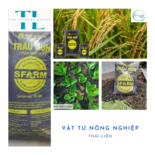 Trấu Hun Sfarm Đặng Gia Trang - Nhẹ, Sạch, Tơi Xốp, Giữ Ẩm Tốt - Key: Hạt Giống, Đất sạch, Phân Bón, Hữu Cơ, Xơ Dừa