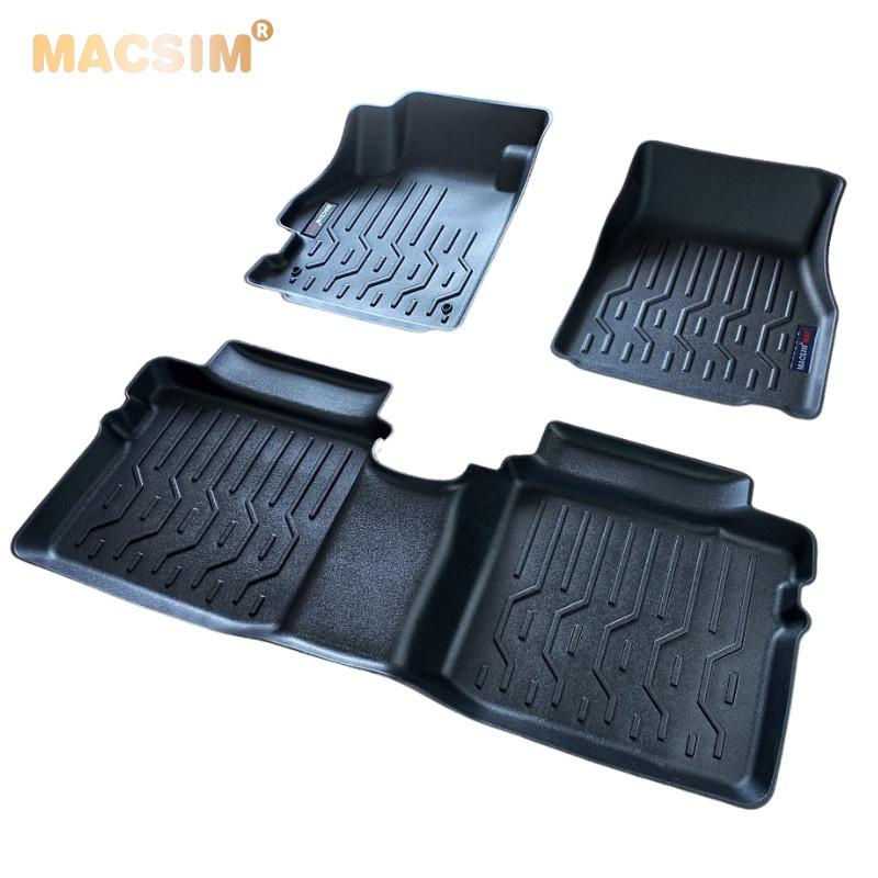 Thảm lót sàn xe ô tô Nissan Almera 2021-2022 Nhãn hiệu Macsim chất liệu nhựa TPV cao cấp màu đen