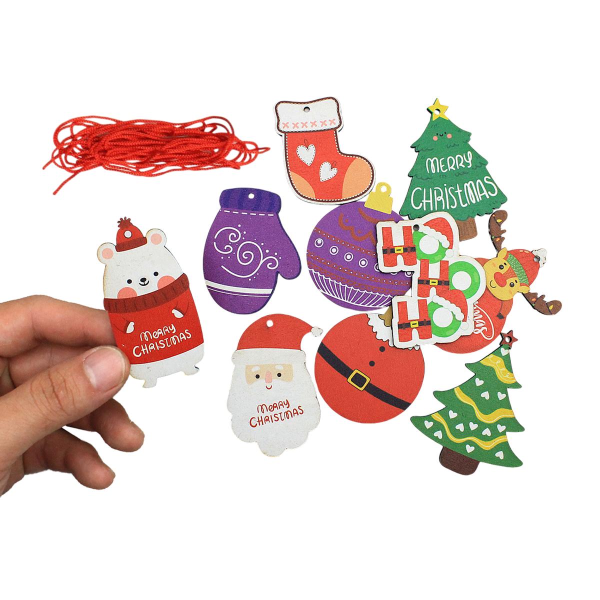 Dây Hình Gỗ Trang Trí Giáng Sinh - Bách Mộc - Set 4