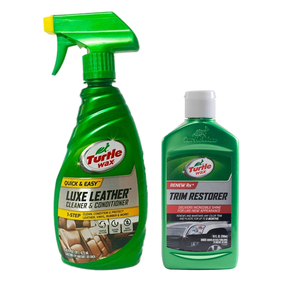 Combo Đánh Bóng Da Và Phục Hồi Đồ Nhựa Turtle Wax + Tặng Nước Rửa Xe Có Chất Đánh Bóng Formula1