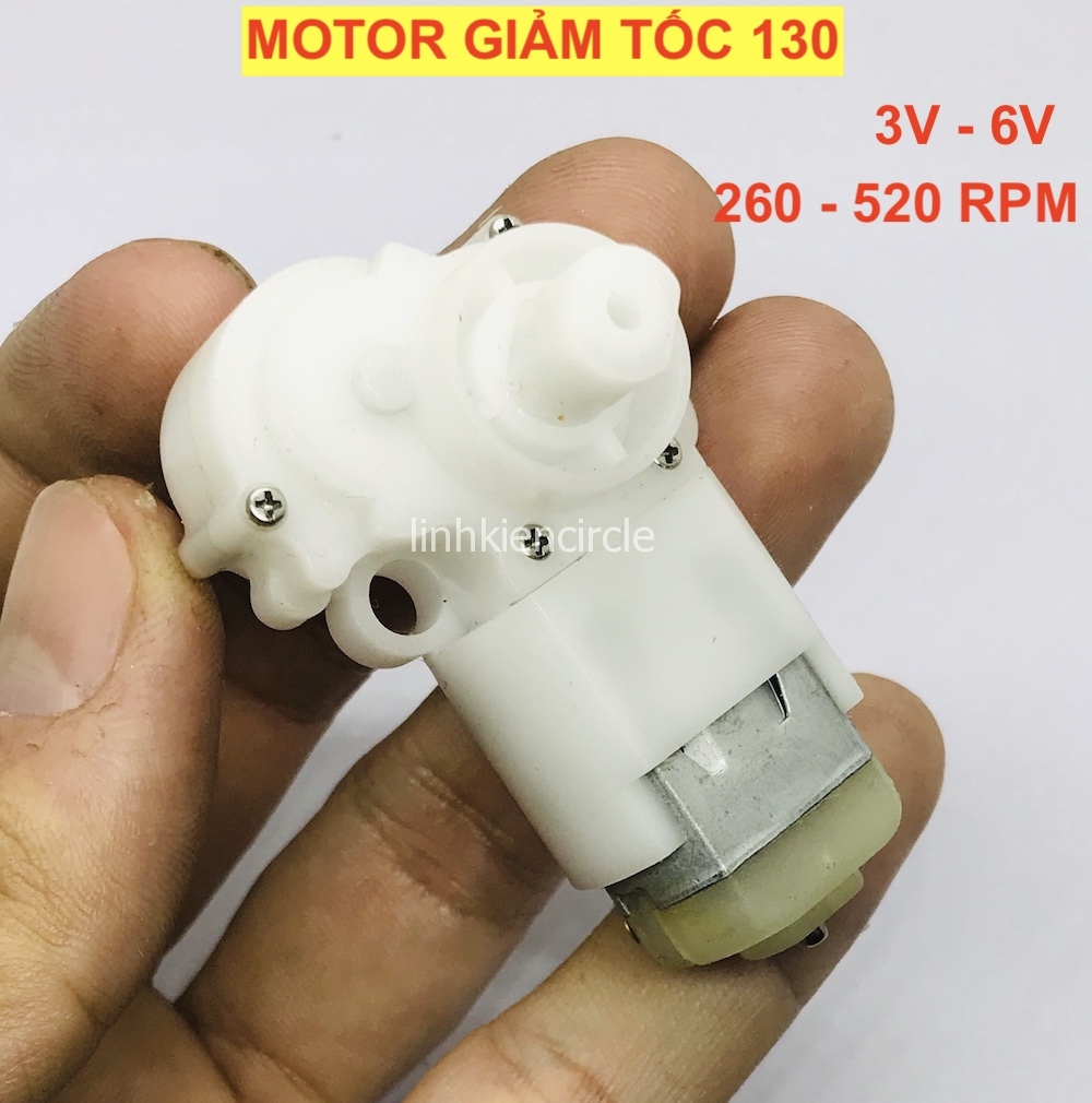 2 Motor giảm tốc mini 1 TRÁI 1 PHẢI 130 3V - 6V tốc độ 260 - 520 Vòng - KG006