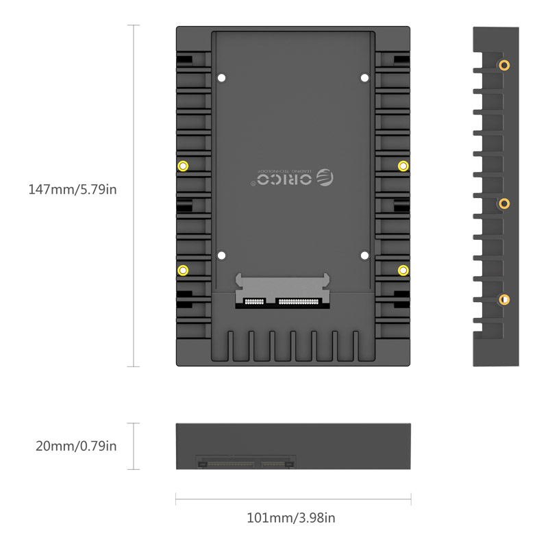 Khay Đựng Ổ Cứng ORICO 1125SS Hỗ Trợ SATA 3.0 HDD Và SSD Từ 2.5 Đến 3.5 Inch 7 / 9.5 / 12.5 mm - Hàng Chính Hãng