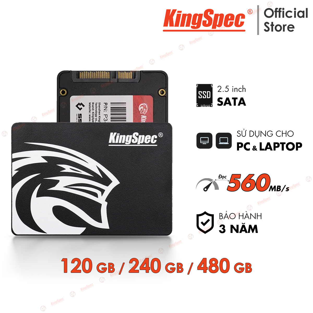 Ổ cứng SSD KingSpec P4 120GB - Hàng Chính Hãng