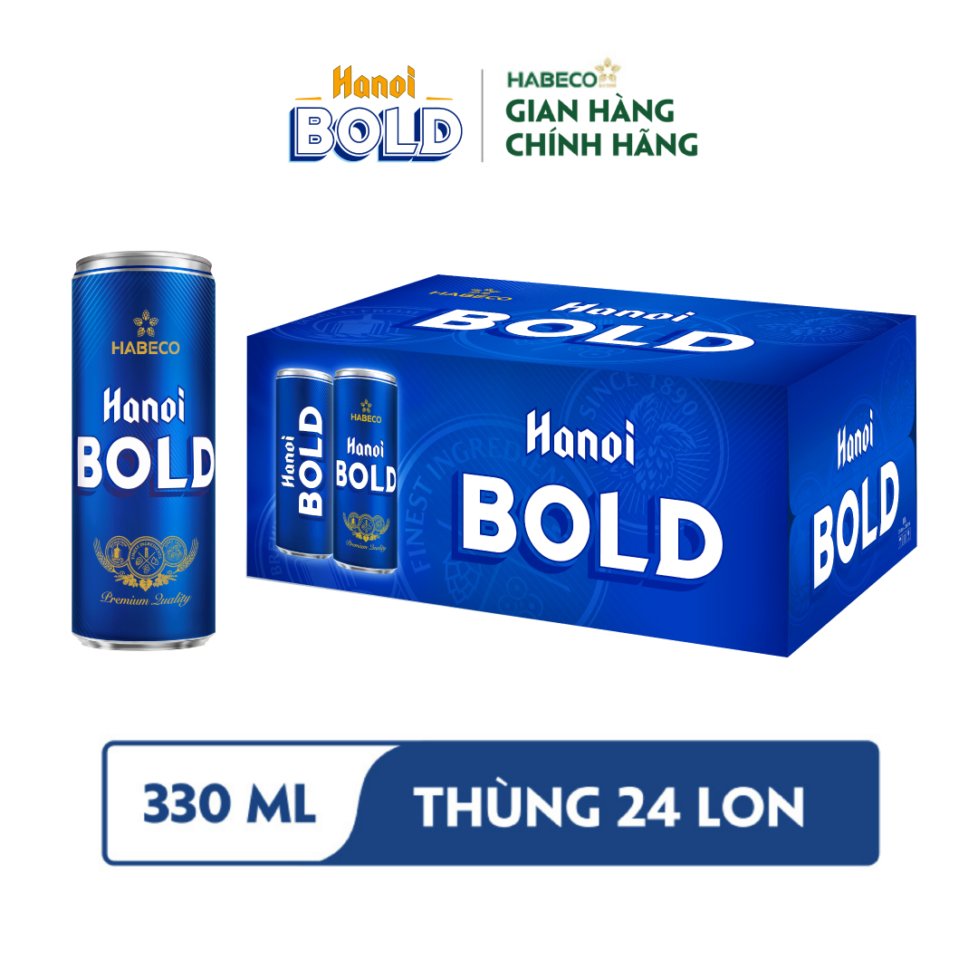 Bia Hanoi BOLD - Thùng 24 lon 330ml