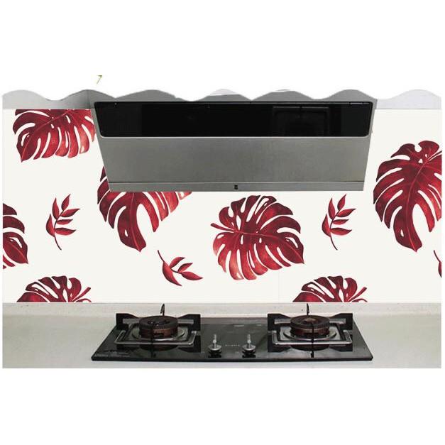 Decal dán bếp tráng nhôm chịu nhiệt - Lá Dương Xỉ Nâu Tím