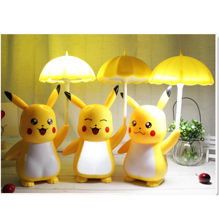 Đèn LED Pikachu Cầm Dù - 3 Kiểu Đèn